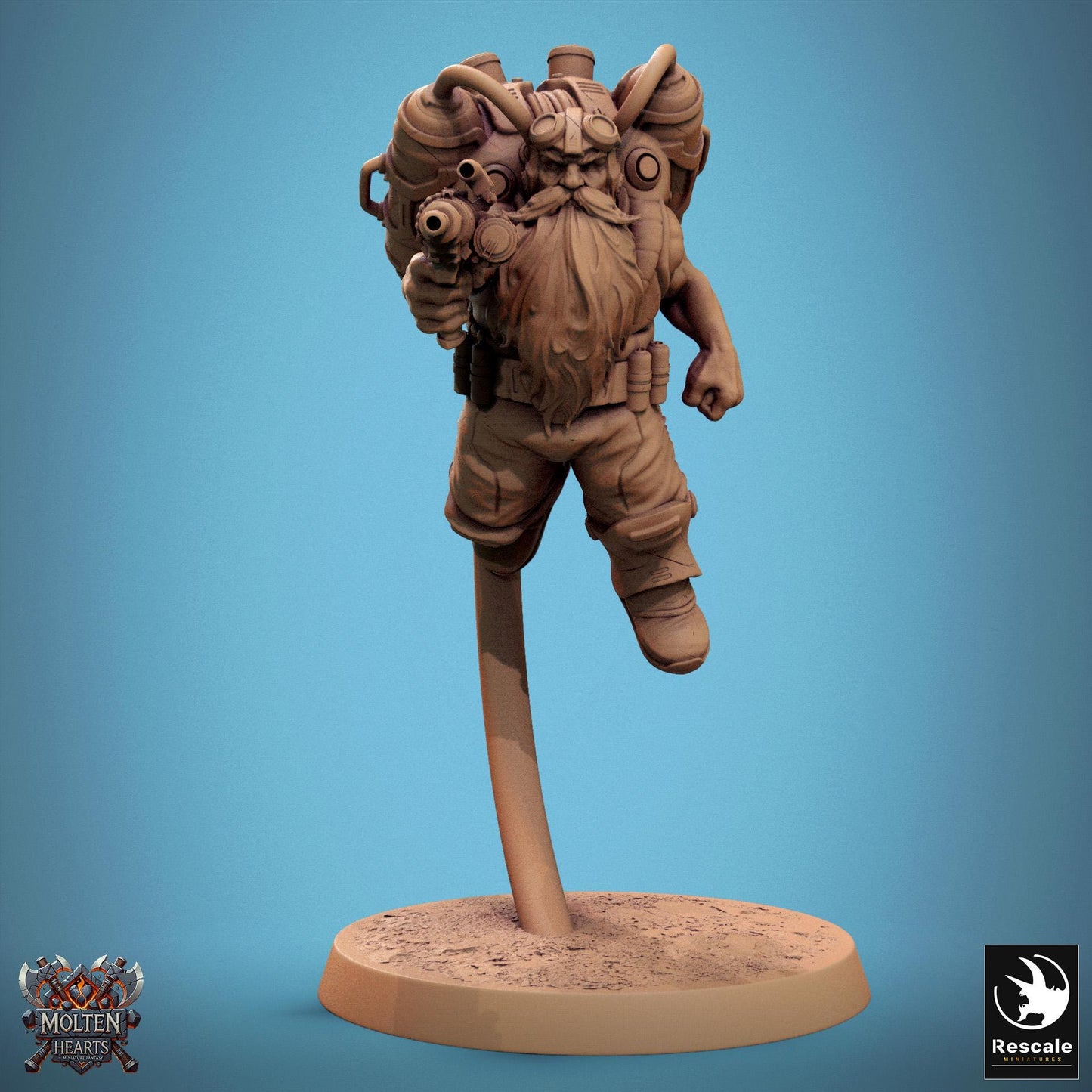 Dwarf Steampunk Soldiers, Pack 3, Lord of the Print | Dungeons and Dragons | Pathfinder | Table Top RPG | 3D Printed Model