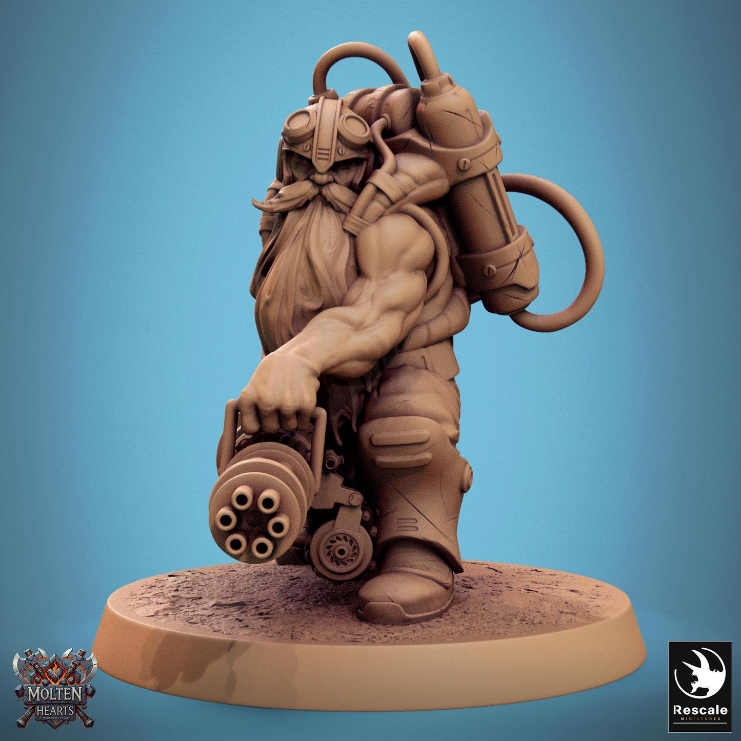 Dwarf Steampunk Soldiers, Pack 3, Lord of the Print | Dungeons and Dragons | Pathfinder | Table Top RPG | 3D Printed Model
