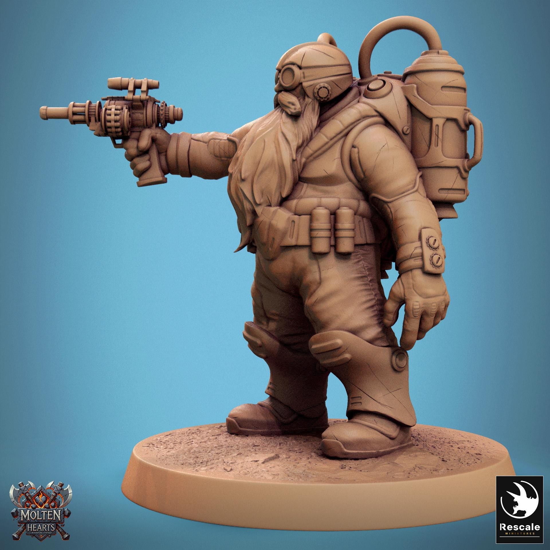 Dwarf Steampunk Soldiers, Pack 3 | Aussie 3D Printed Miniatures and Terrain