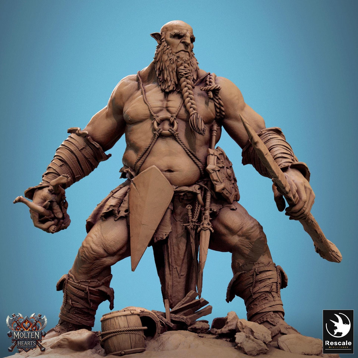 Giant Stone Breakers, Pack 2, Lord of the Print | Dungeons and Dragons | Pathfinder | Table Top RPG | 3D Printed Model