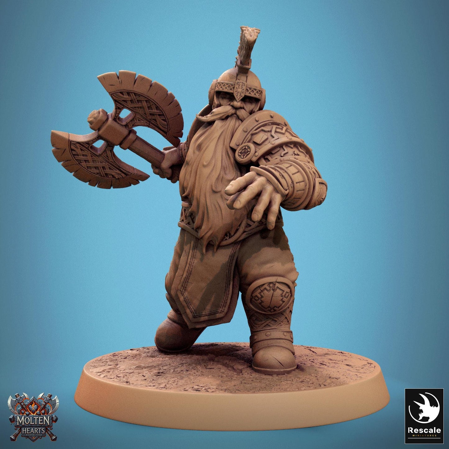 Dwarf Warriors, Pack 1, Lord of the Print | Dungeons and Dragons | Pathfinder | Table Top RPG | 3D Printed Model
