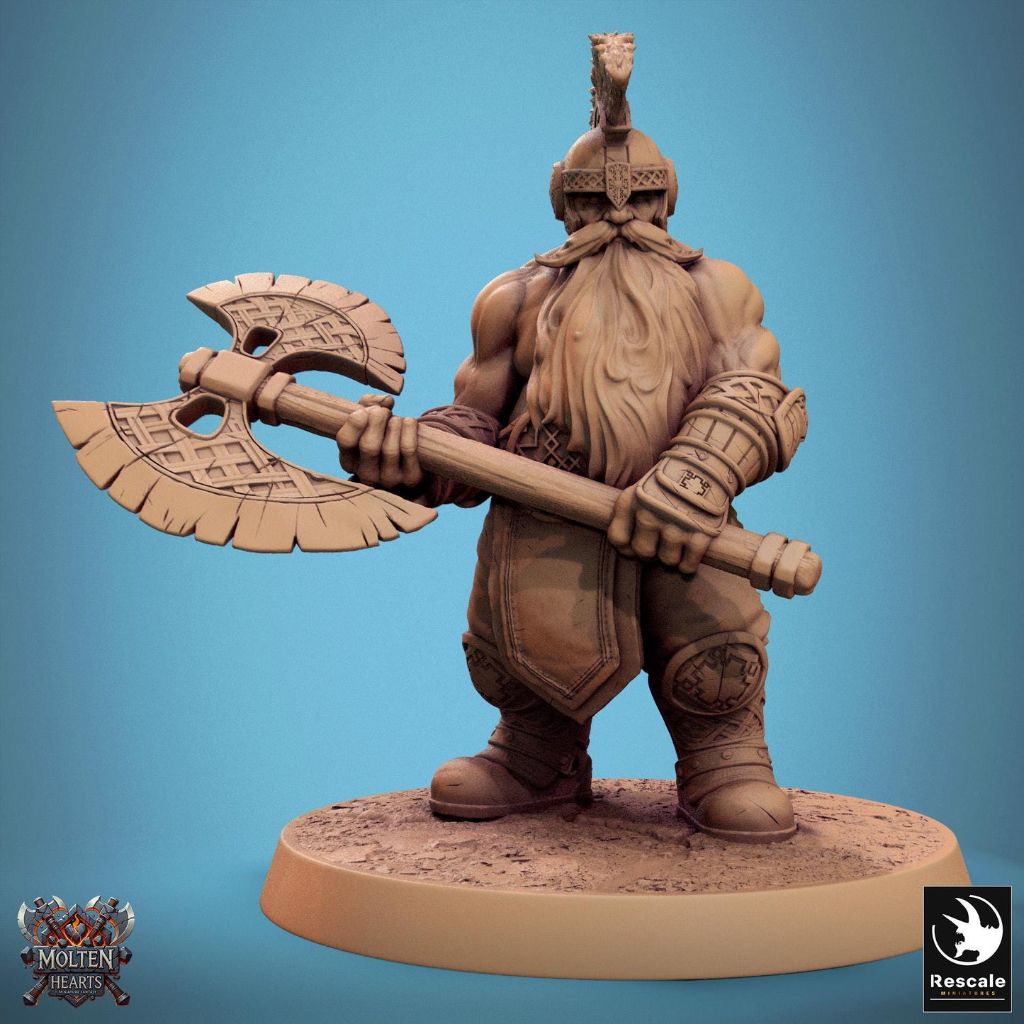 Dwarf Warriors, Pack 1, Lord of the Print | Dungeons and Dragons | Pathfinder | Table Top RPG | 3D Printed Model