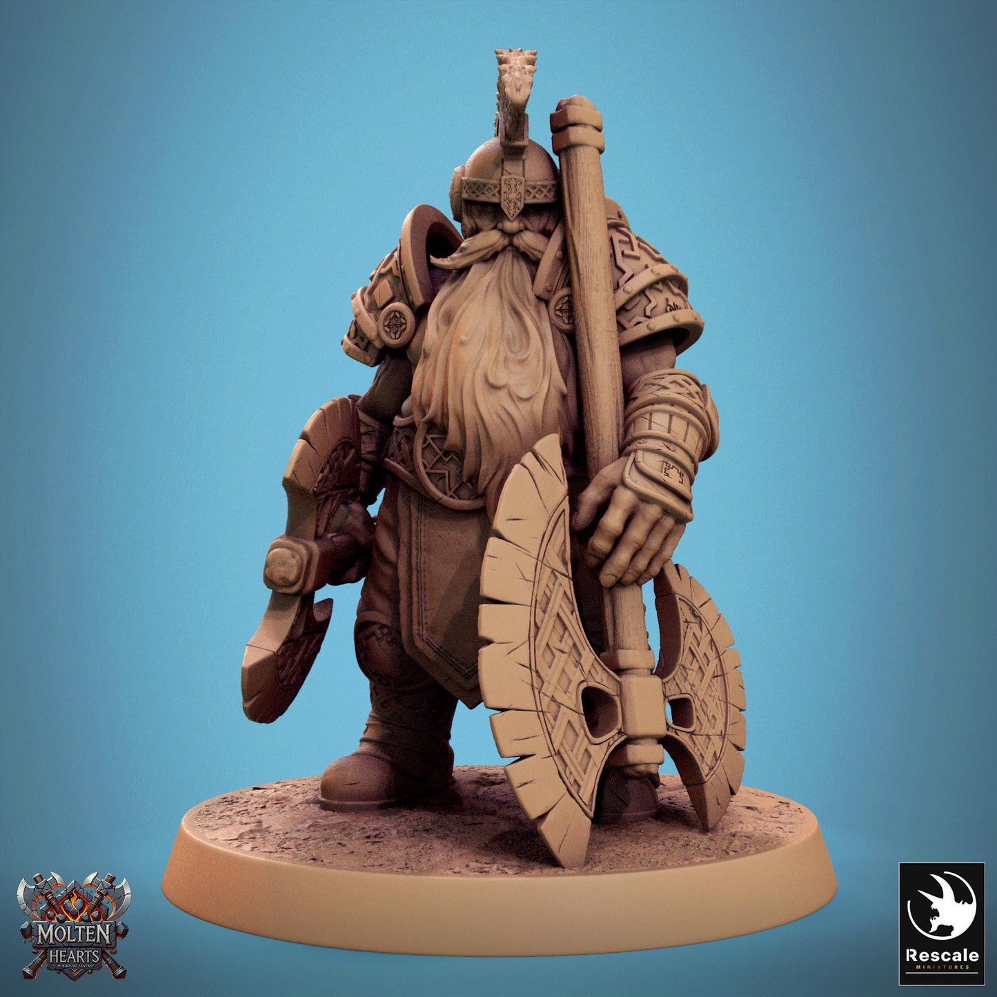 Dwarf Warriors, Pack 3, Lord of the Print | Dungeons and Dragons | Pathfinder | Table Top RPG | 3D Printed Model