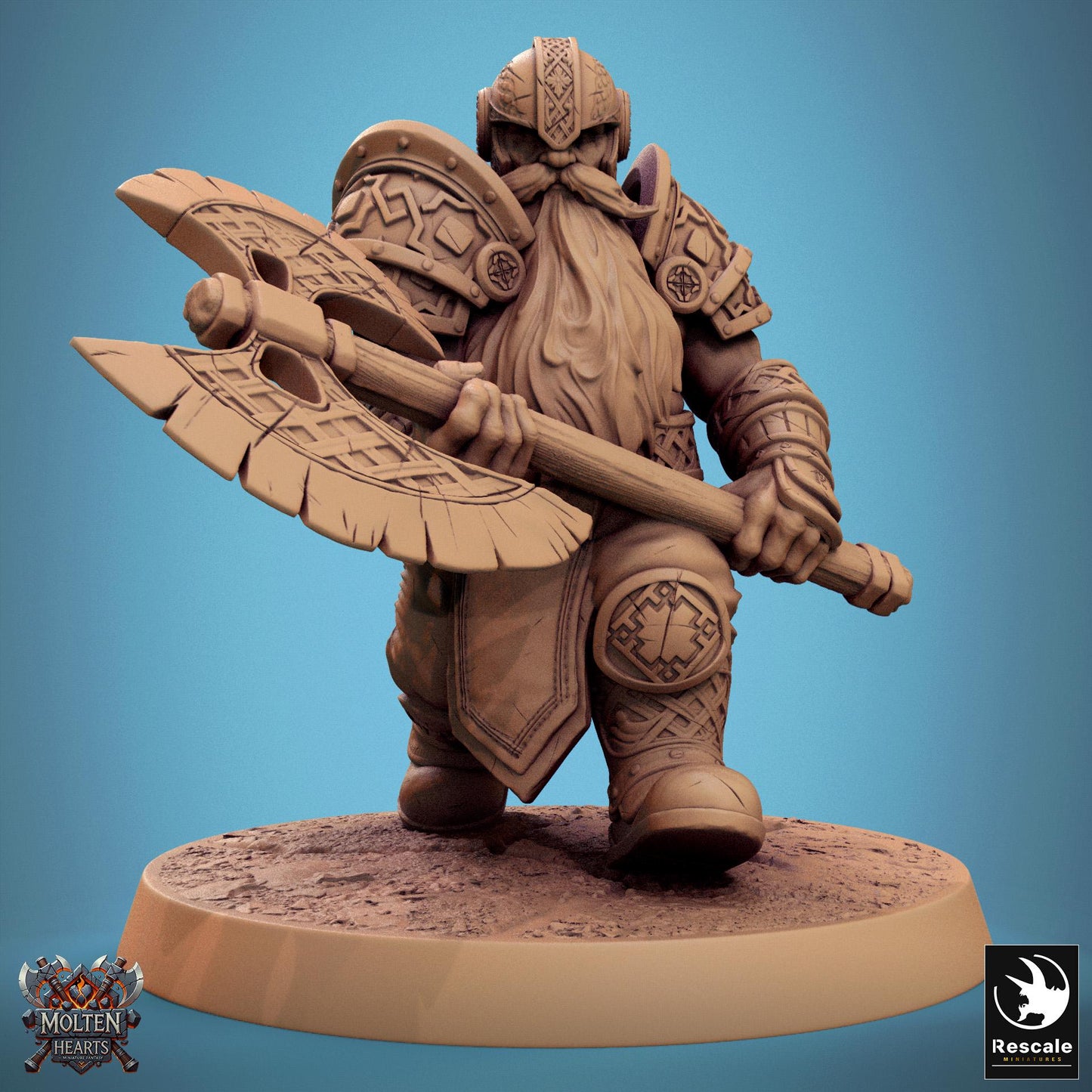Dwarf Warriors, Pack 3, Lord of the Print | Dungeons and Dragons | Pathfinder | Table Top RPG | 3D Printed Model