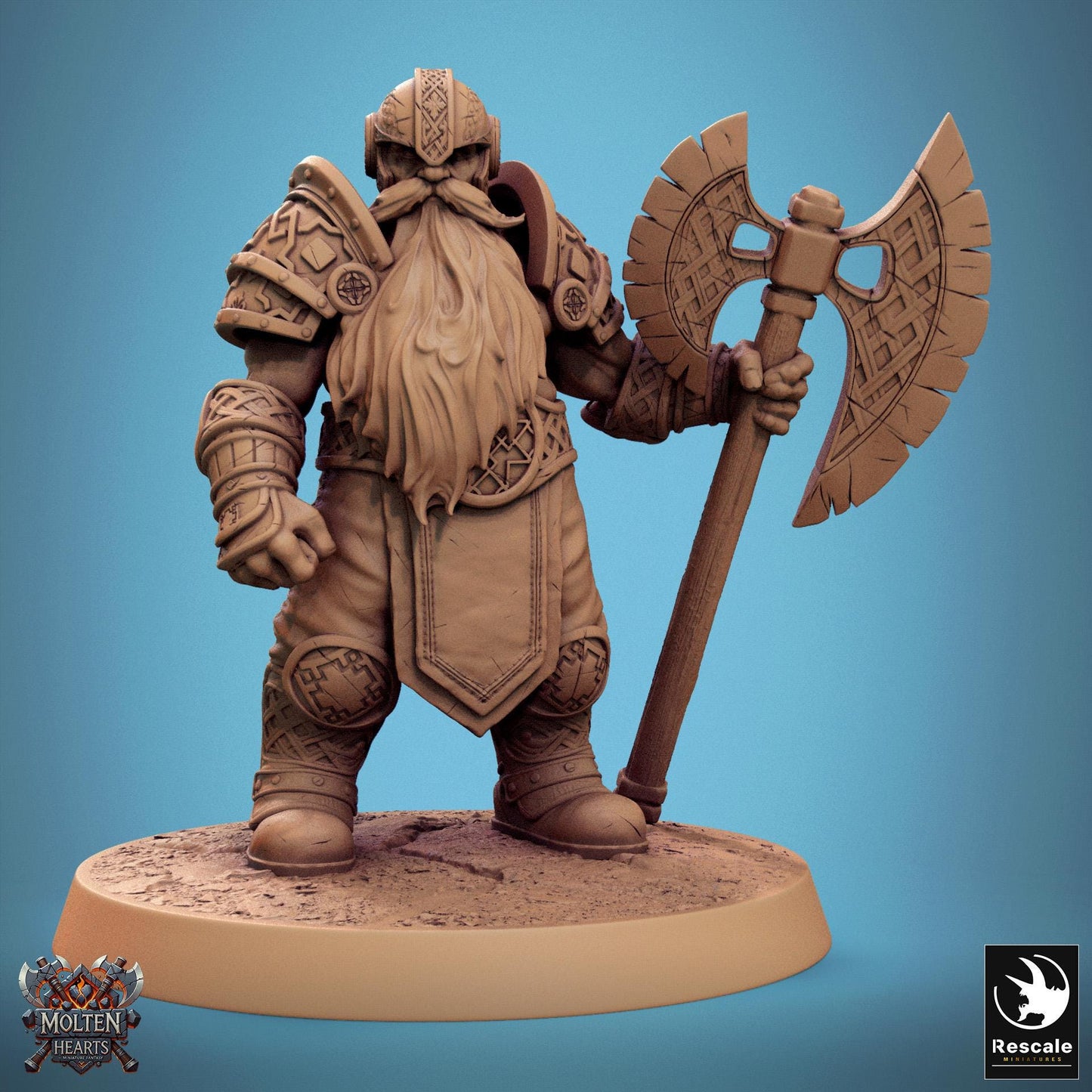 Dwarf Warriors, Pack 3, Lord of the Print | Dungeons and Dragons | Pathfinder | Table Top RPG | 3D Printed Model