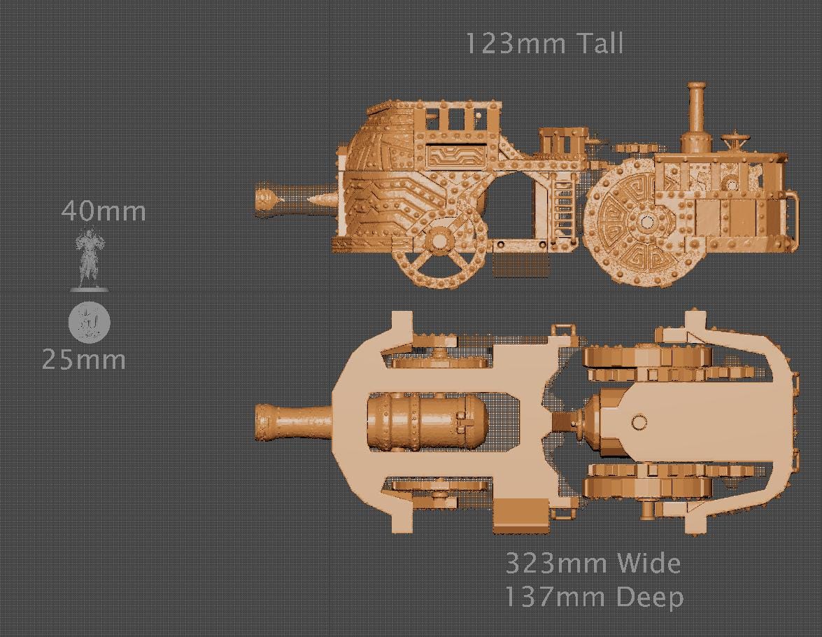 Dwarf Bombard Wagon | Aussie 3D Printed Miniatures and Terrain