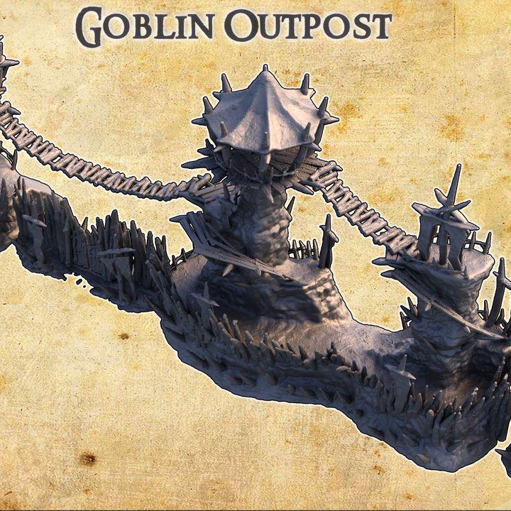 Goblin Outpost, Miniature Land | Dungeons and Dragons | Pathfinder | Table Top RPG | 3D Printed Model