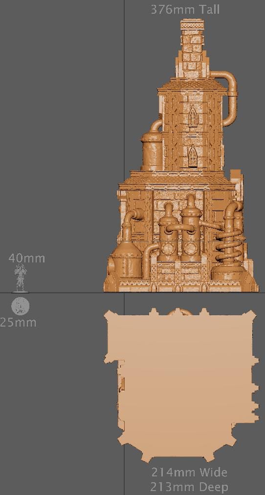 Dwarven Alchemist, Miniature Land | Dungeons and Dragons | Pathfinder | Table Top RPG | 3D Printed Model