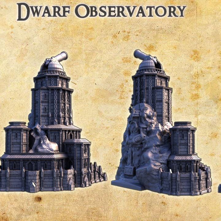 Dwarven Observatory, Miniature Land | Dungeons and Dragons | Pathfinder | Table Top RPG | 3D Printed Model