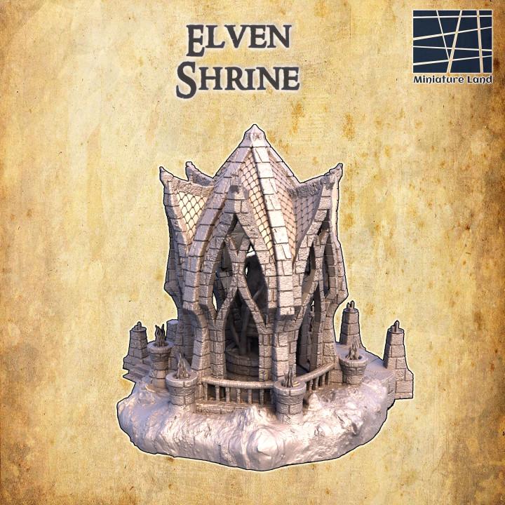Elven Shrine, Miniature Land | Dungeons and Dragons | Pathfinder | Table Top RPG | 3D Printed Model