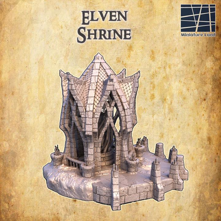 Elven Shrine, Miniature Land | Dungeons and Dragons | Pathfinder | Table Top RPG | 3D Printed Model