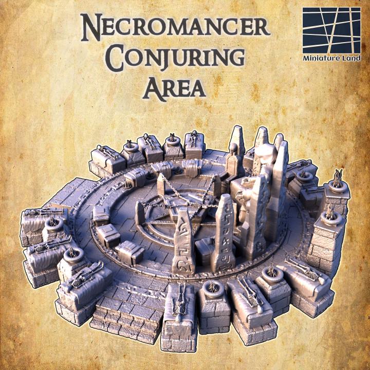 Necromancer Summoning Circle, Miniature Land | Dungeons and Dragons | Pathfinder | Table Top RPG | 3D Printed Model