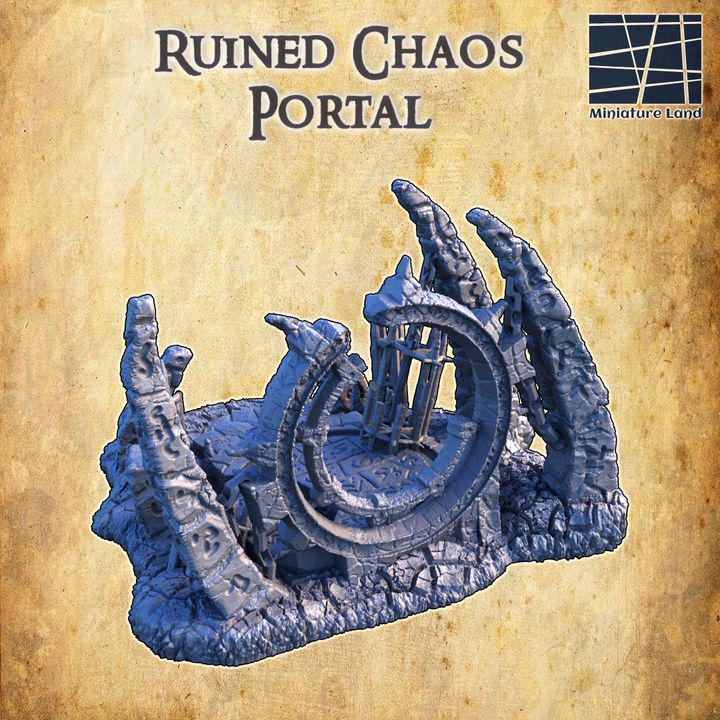 Ruined Chaos Portal, Miniature Land | Dungeons and Dragons | Pathfinder | Table Top RPG | 3D Printed Model