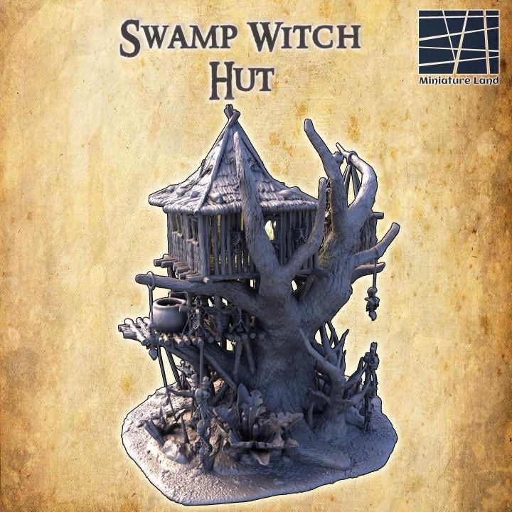 Swamp Witch Hut | Aussie 3D Printed Miniatures and Terrain