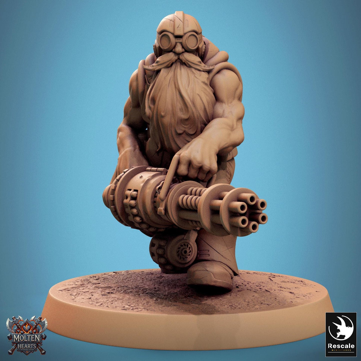 Dwarf Steampunk Soldiers, Pack 1, Lord of the Print | Dungeons and Dragons | Pathfinder | Table Top RPG | 3D Printed Model