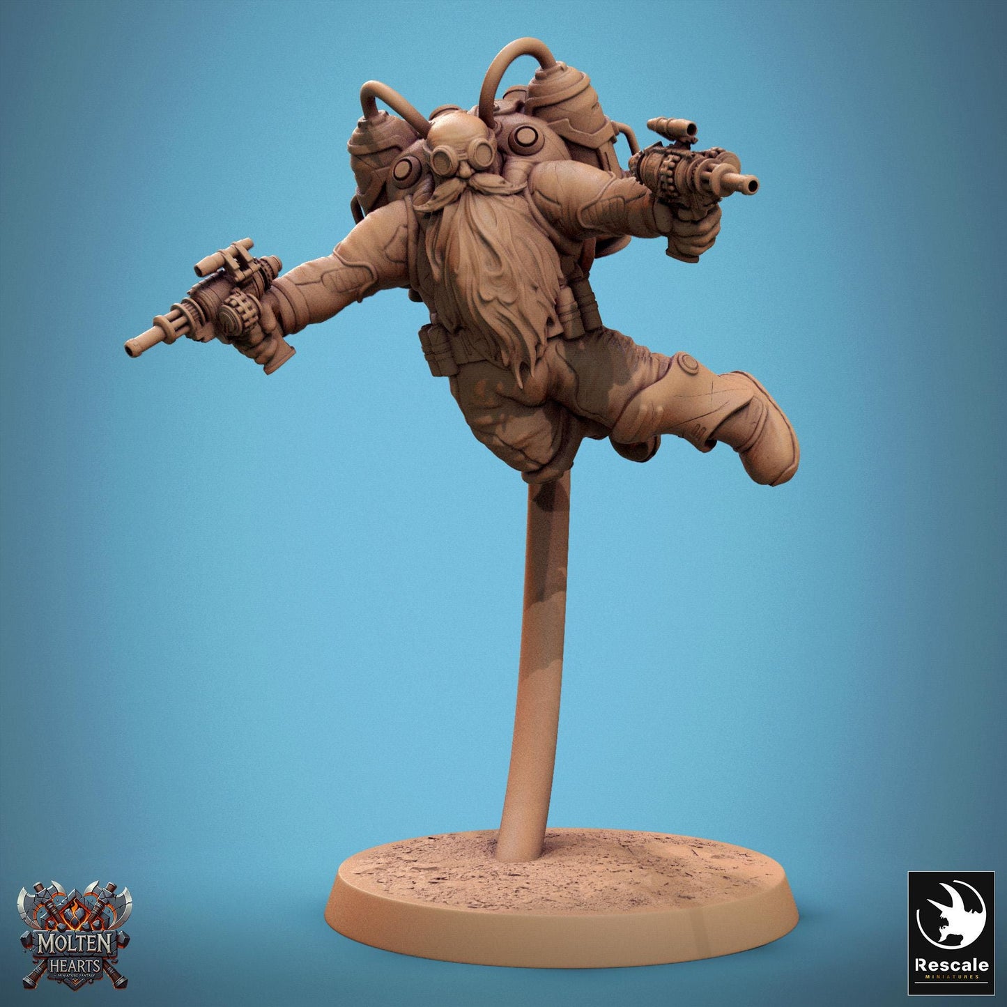 Dwarf Steampunk Soldiers, Pack 1, Lord of the Print | Dungeons and Dragons | Pathfinder | Table Top RPG | 3D Printed Model