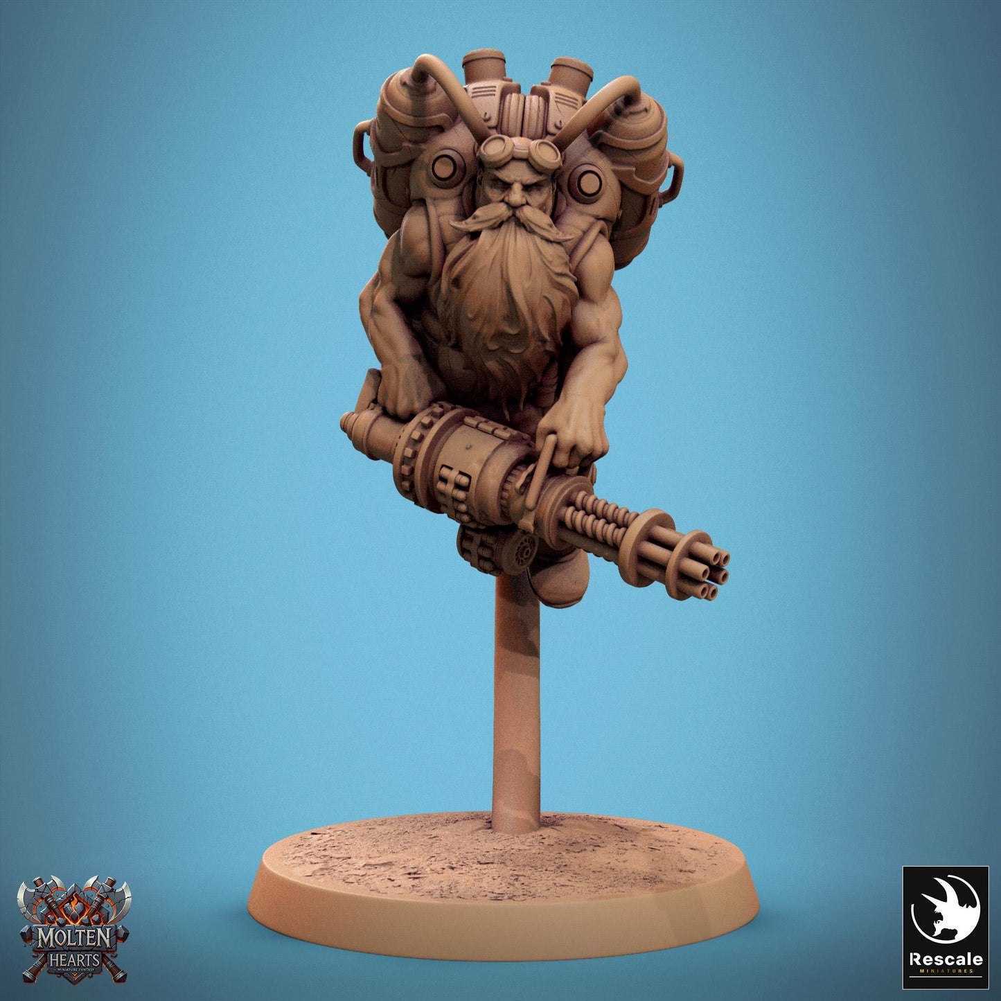 Dwarf Steampunk Soldiers, Pack 1, Lord of the Print | Dungeons and Dragons | Pathfinder | Table Top RPG | 3D Printed Model