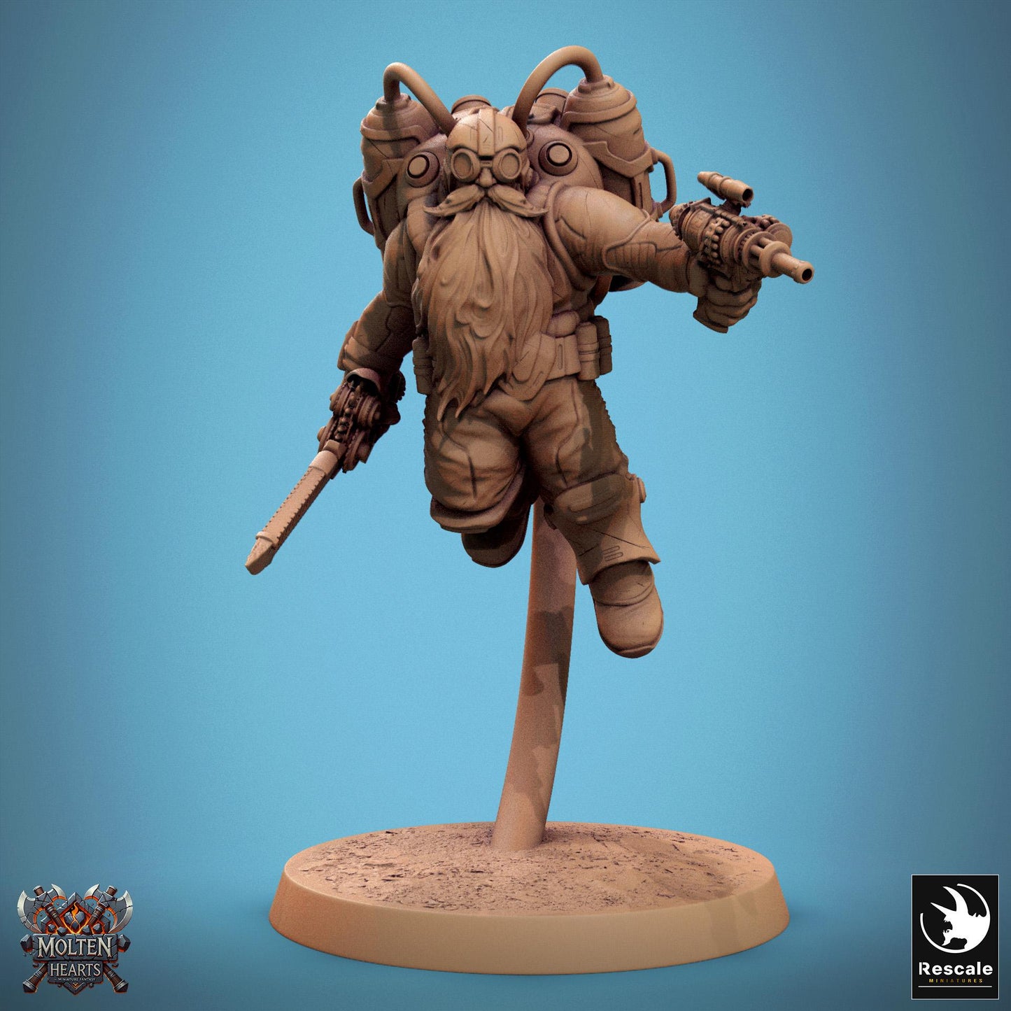 Dwarf Steampunk Soldiers, Pack 2, Lord of the Print | Dungeons and Dragons | Pathfinder | Table Top RPG | 3D Printed Model