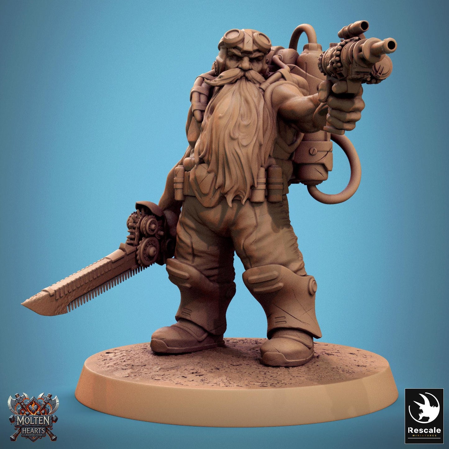Dwarf Steampunk Soldiers, Pack 2, Lord of the Print | Dungeons and Dragons | Pathfinder | Table Top RPG | 3D Printed Model