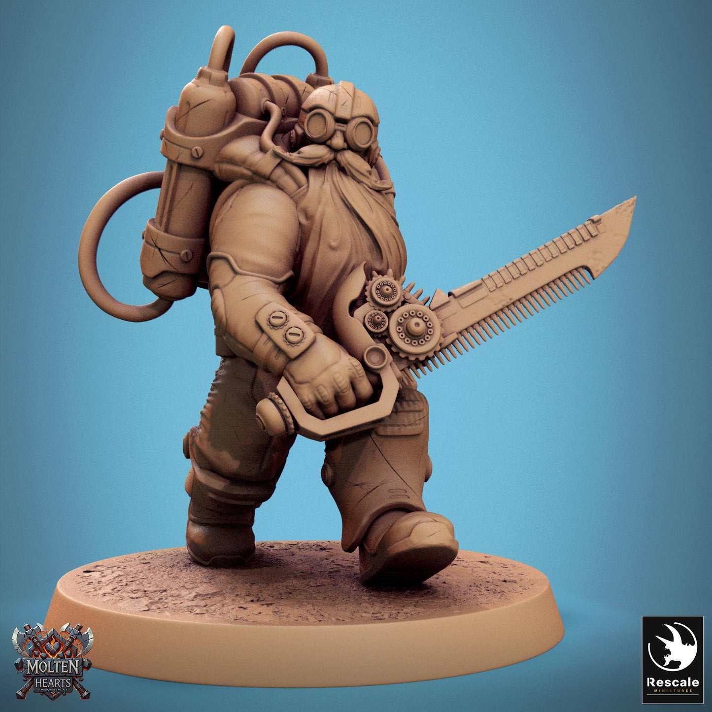 Dwarf Steampunk Soldiers, Pack 2, Lord of the Print | Dungeons and Dragons | Pathfinder | Table Top RPG | 3D Printed Model