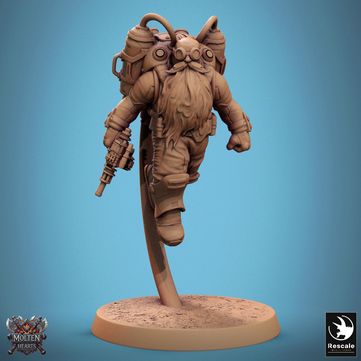 Dwarf Steampunk Soldiers, Pack 3, Lord of the Print | Dungeons and Dragons | Pathfinder | Table Top RPG | 3D Printed Model