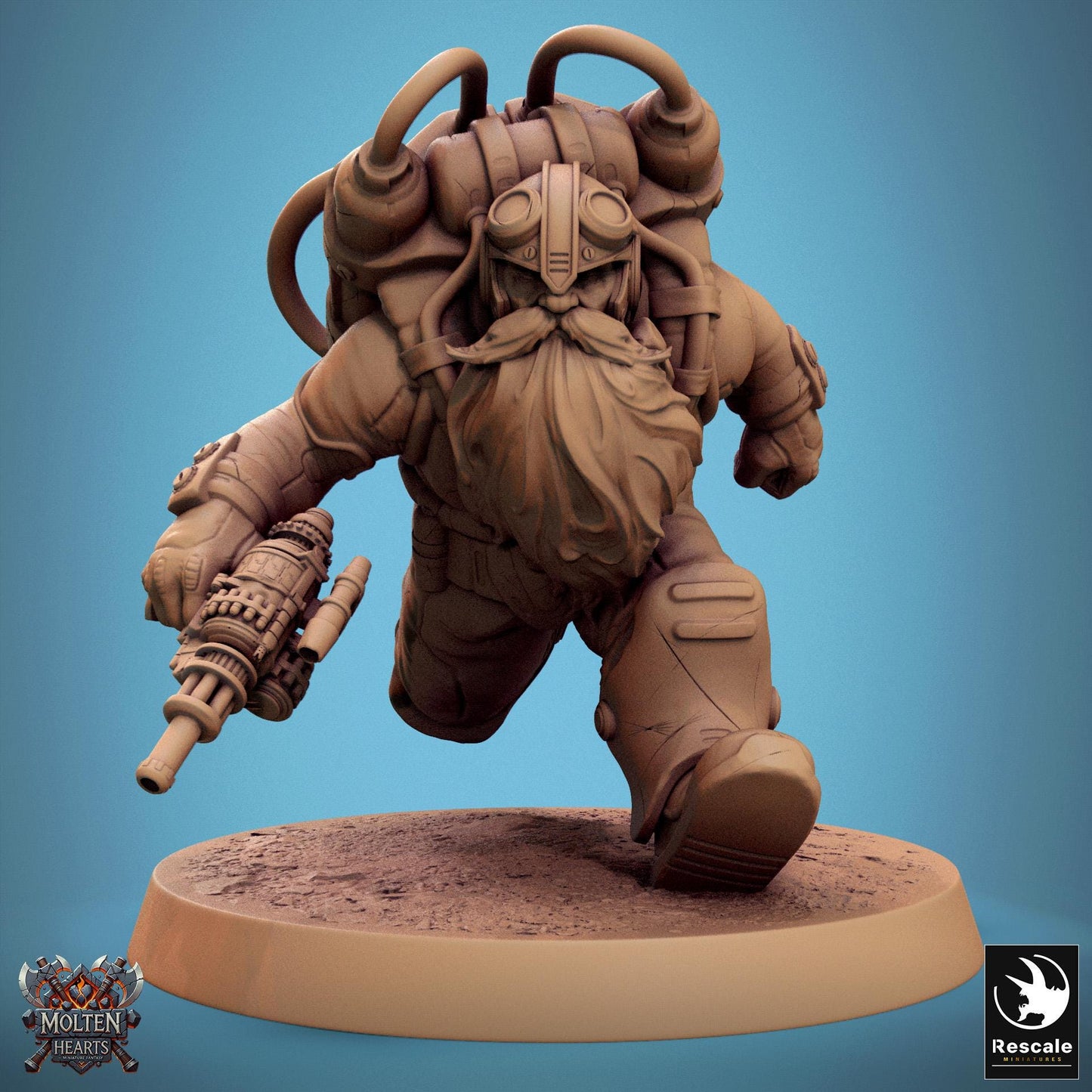 Dwarf Steampunk Soldiers, Pack 3, Lord of the Print | Dungeons and Dragons | Pathfinder | Table Top RPG | 3D Printed Model