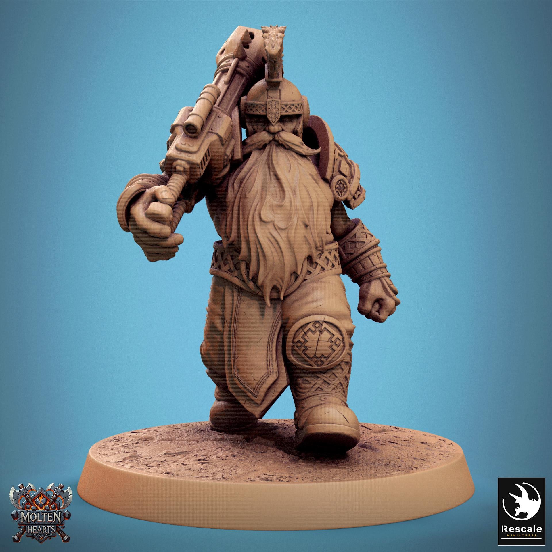 Dwarf Warriors, Pack 1, Lord of the Print | Dungeons and Dragons | Pathfinder | Table Top RPG | 3D Printed Model