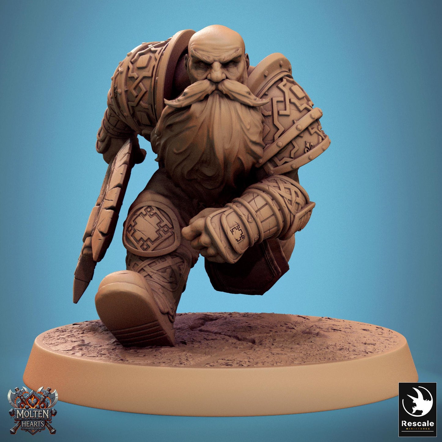 Dwarf Warriors, Pack 1, Lord of the Print | Dungeons and Dragons | Pathfinder | Table Top RPG | 3D Printed Model