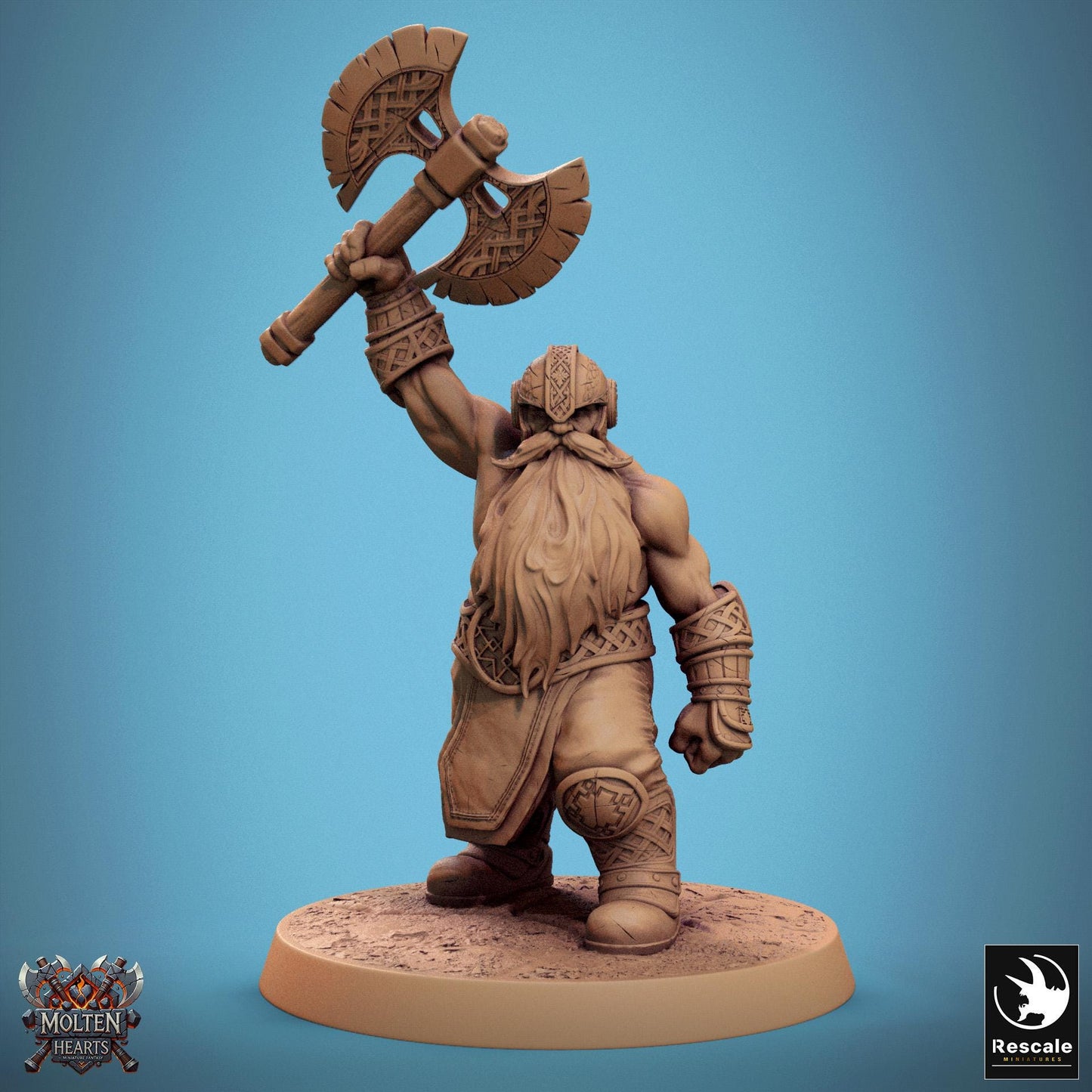 Dwarf Warriors, Pack 1, Lord of the Print | Dungeons and Dragons | Pathfinder | Table Top RPG | 3D Printed Model
