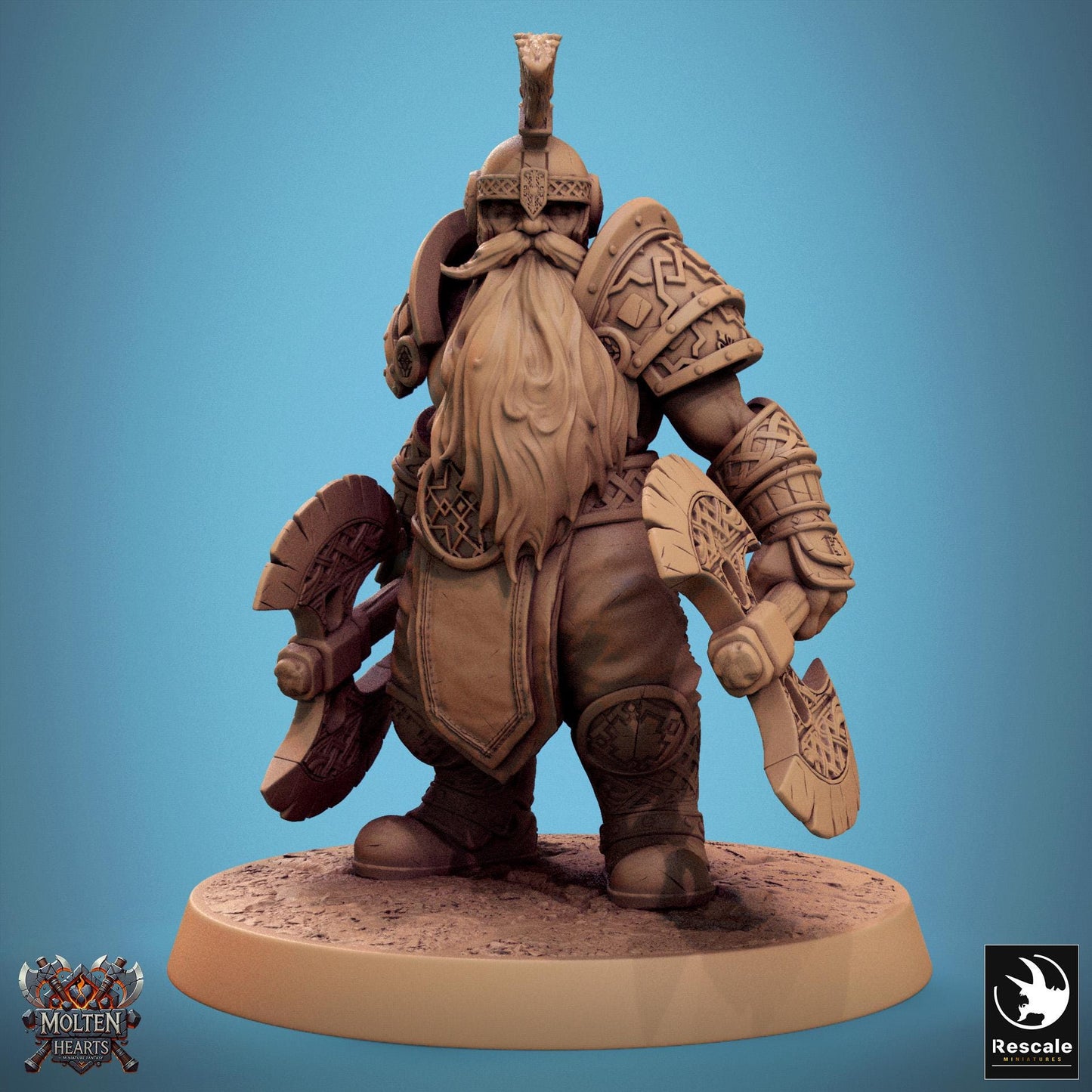 Dwarf Warriors, Pack 2, Lord of the Print | Dungeons and Dragons | Pathfinder | Table Top RPG | 3D Printed Model