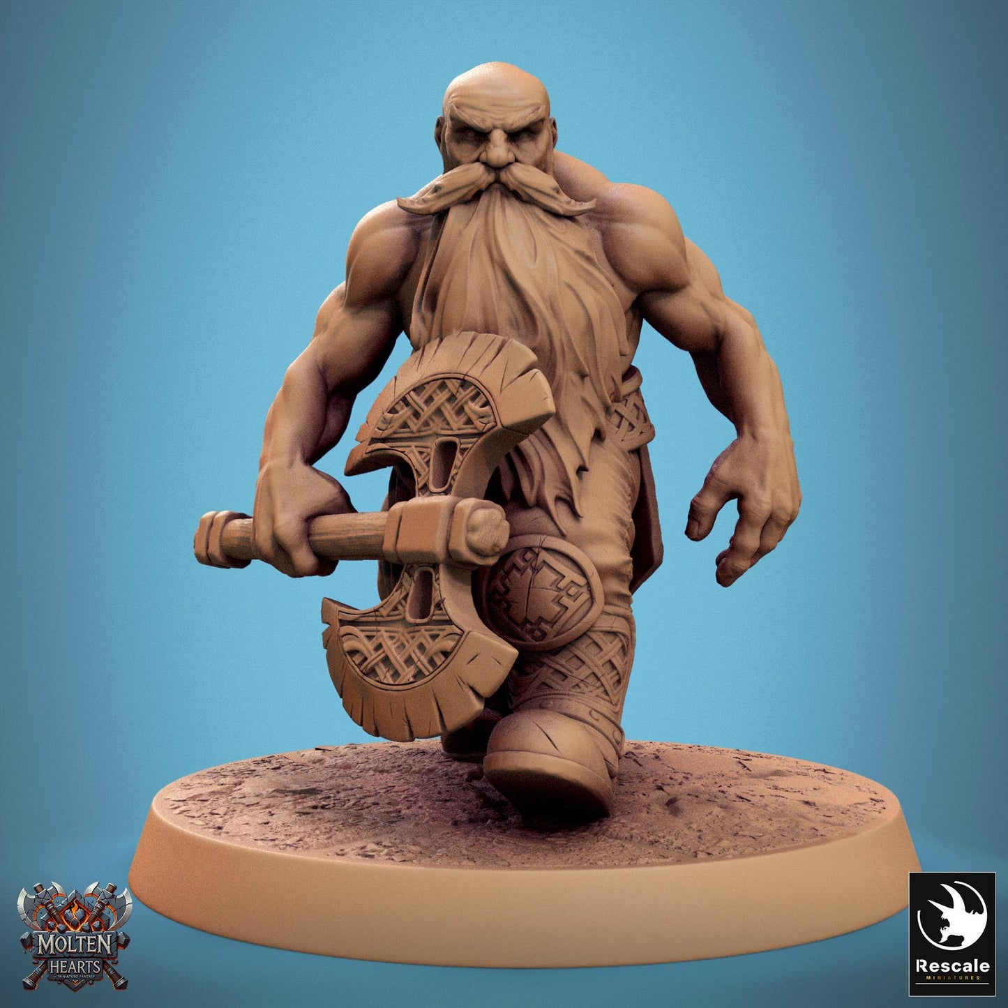 Dwarf Warriors, Pack 3, Lord of the Print | Dungeons and Dragons | Pathfinder | Table Top RPG | 3D Printed Model