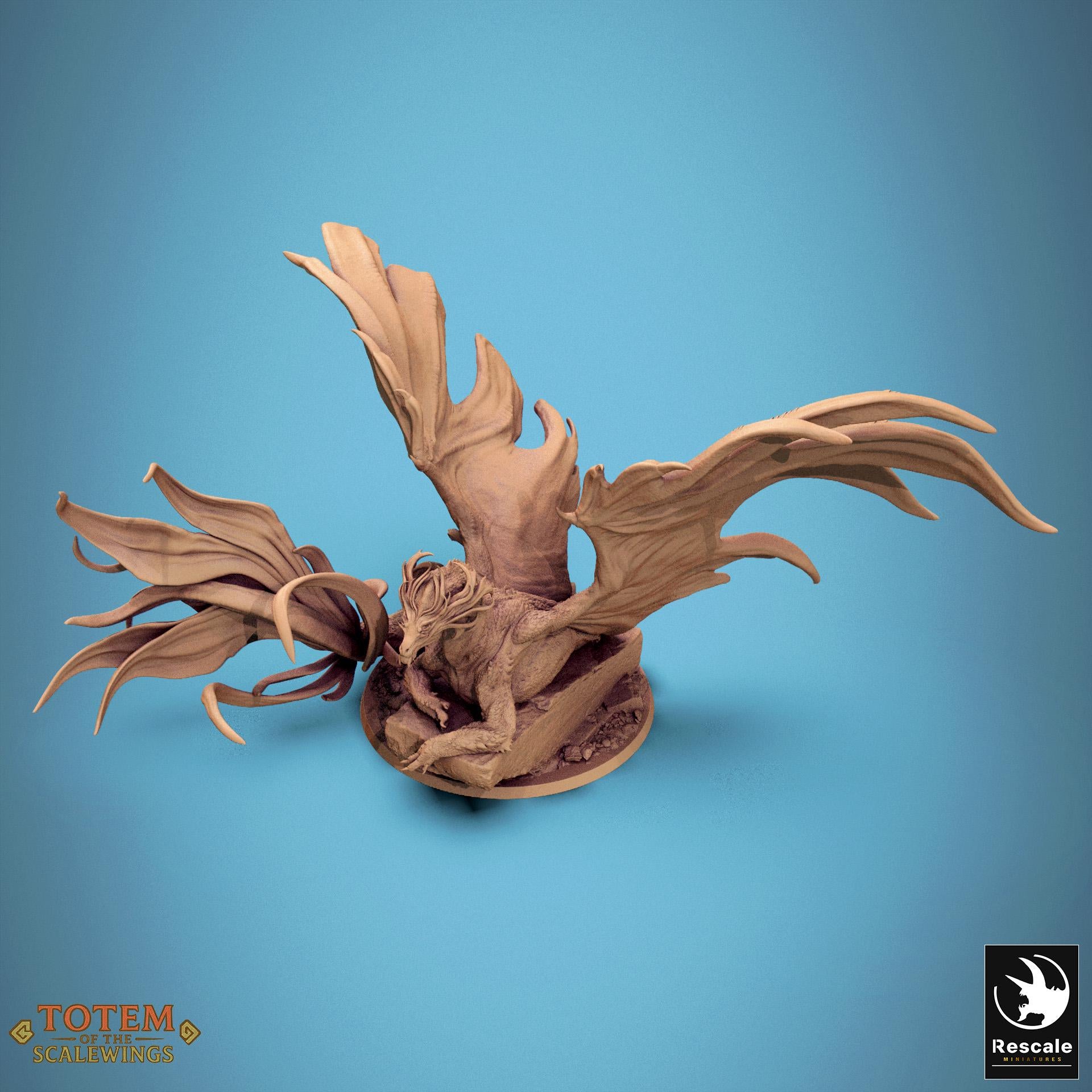 Bronze Dragon, Sitting, 2025 ver | Aussie 3D Printed Miniatures and Terrain