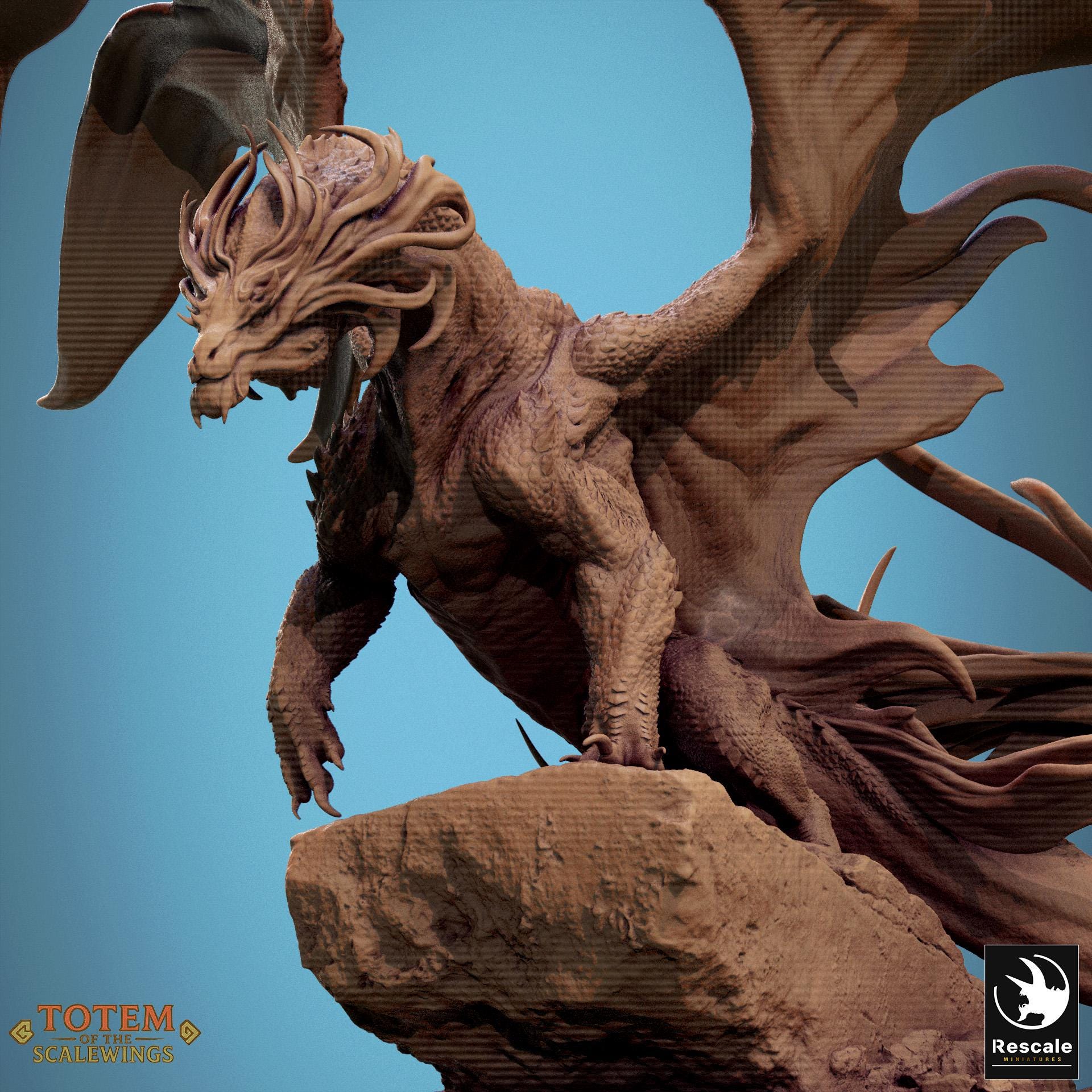 Bronze Dragon, Standing, 2025 Ver, Lord of the Print | Dungeons and Dragons | Pathfinder | Table Top RPG | 3D Printed Model