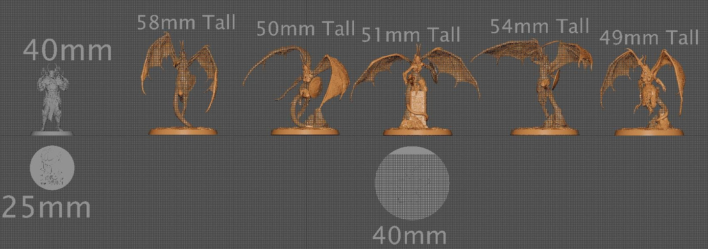 Female Cambions, Pack 2, Lord of the Print | Dungeons and Dragons | Pathfinder | Table Top RPG | 3D Printed Model