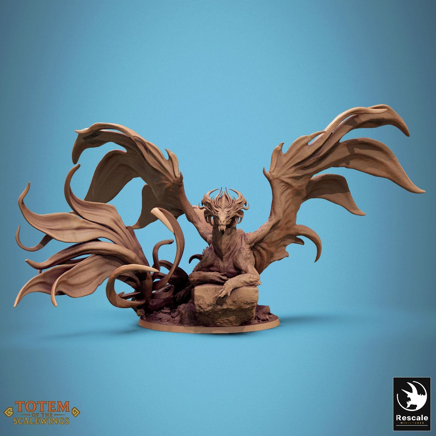 Bronze Dragon, Sitting, 2025 ver, Lord of the Print | Dungeons and Dragons | Pathfinder | Table Top RPG | 3D Printed Model