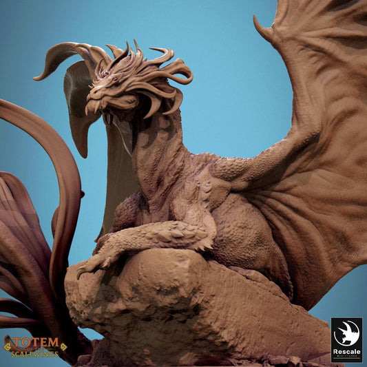 Bronze Dragon, Sitting, 2025 ver, Lord of the Print | Dungeons and Dragons | Pathfinder | Table Top RPG | 3D Printed Model