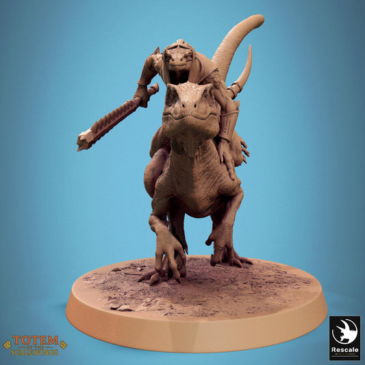 Velociraptor Riders, Lord of the Print | Dungeons and Dragons | Pathfinder | Table Top RPG | 3D Printed Model