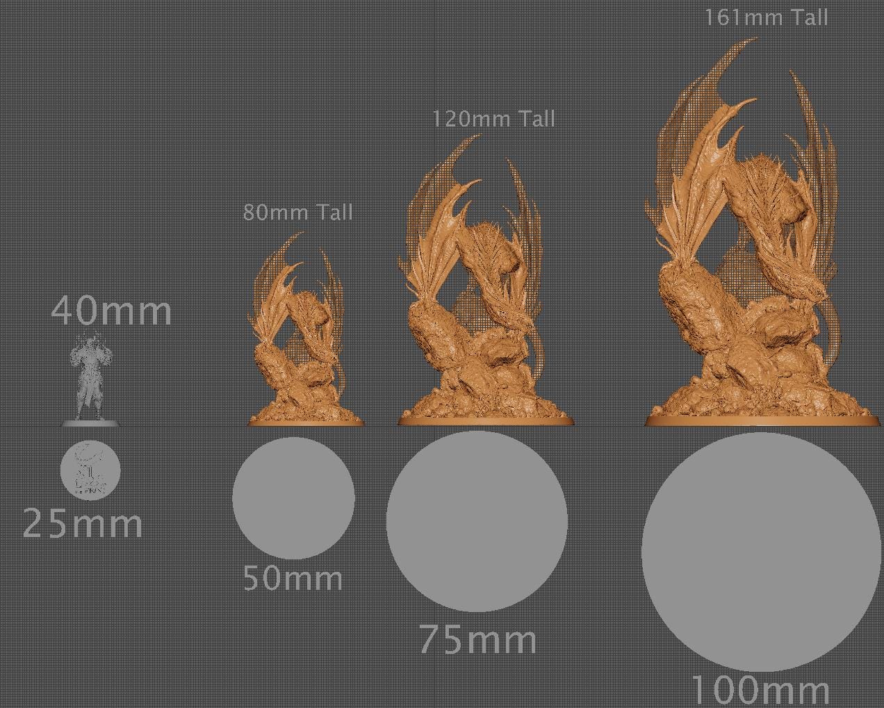 Blind Crypt Wyrm, Rescale Miniatures | Dungeons and Dragons | Pathfinder | Table Top RPG | 3D Printed Model