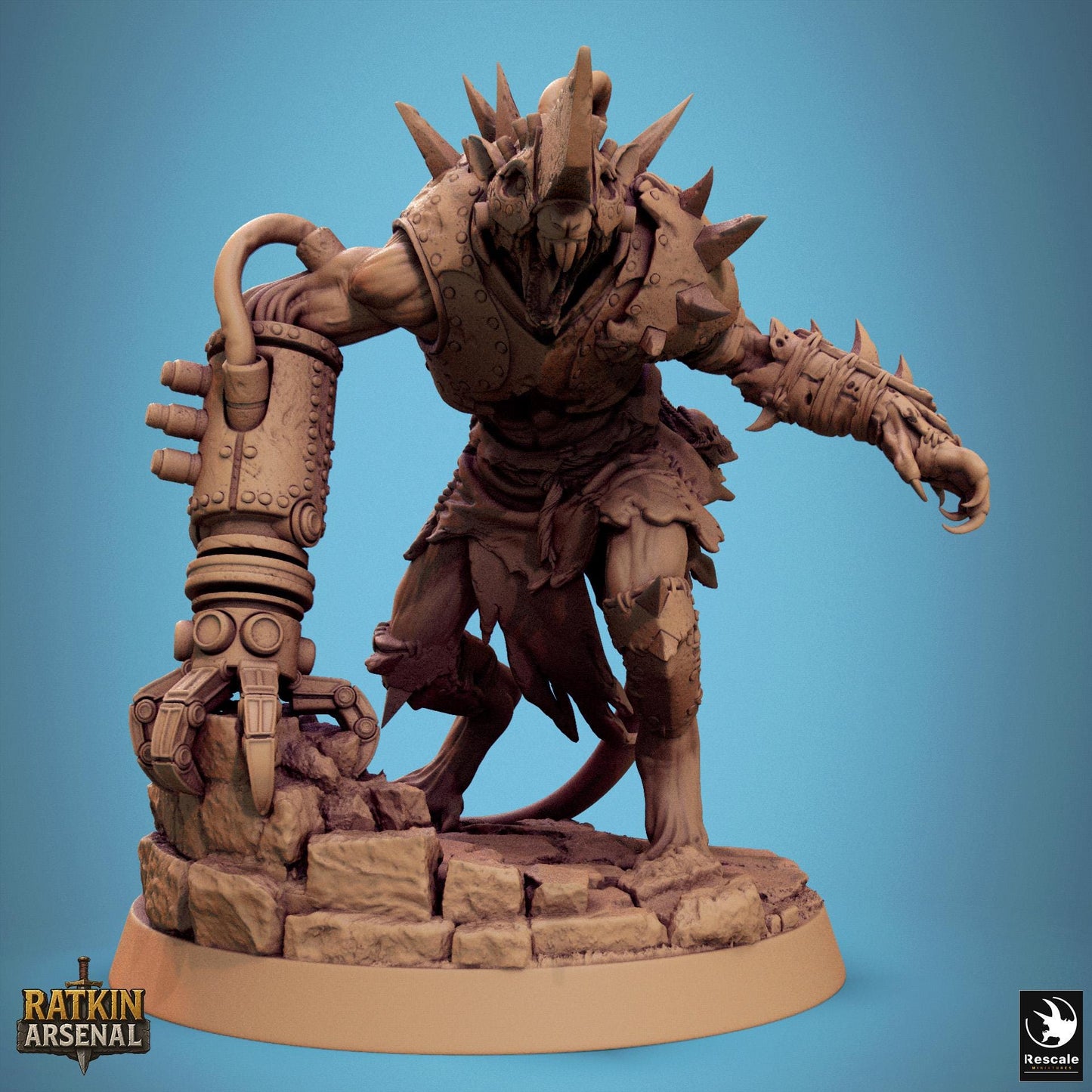 Ratfolk Gunner Elites, Rescale Miniatures | Dungeons and Dragons | Pathfinder | Table Top RPG | 3D Printed Model