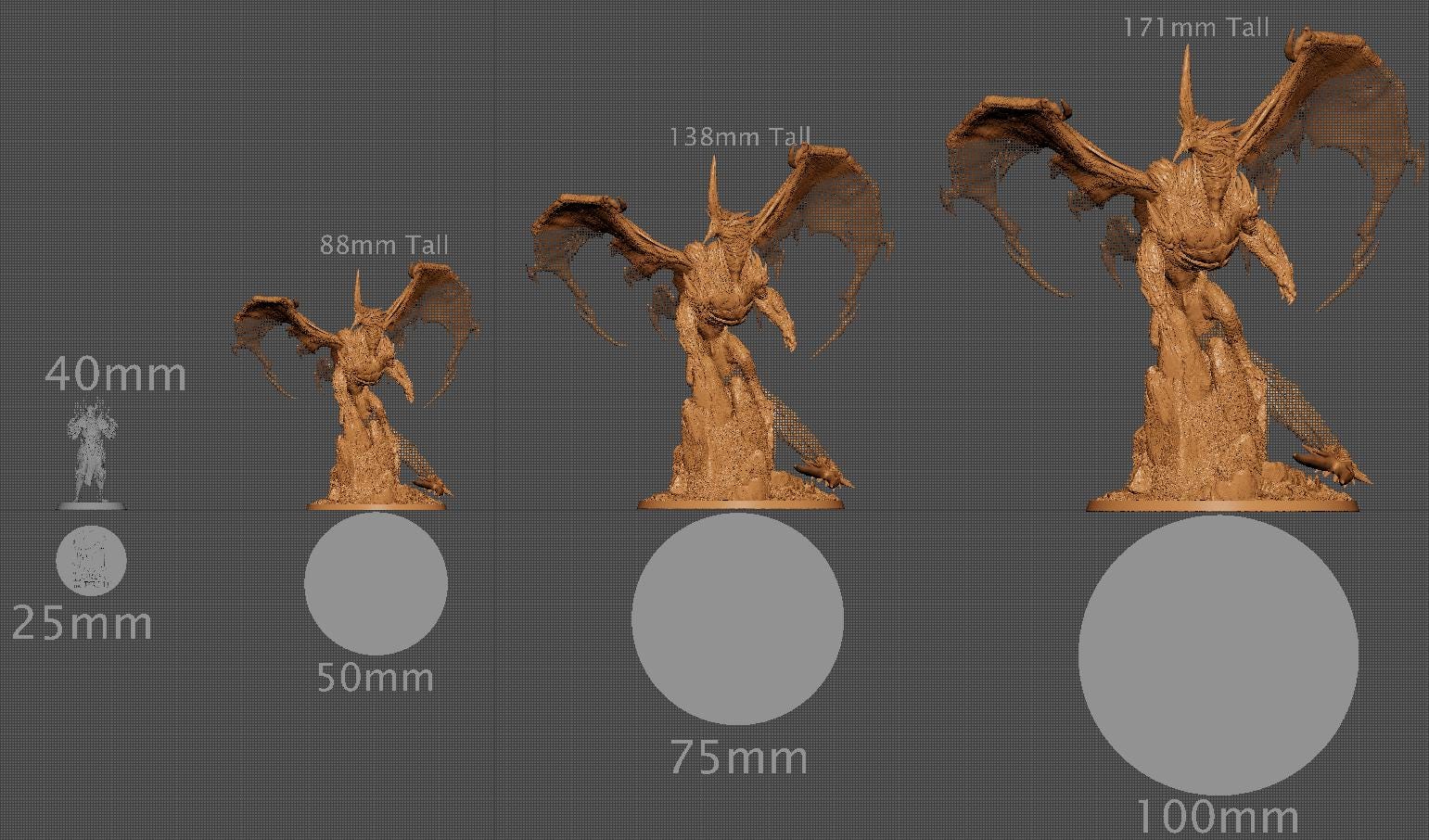 Chromatic Blue Dragon, 2025 Redesign, Rescale Miniatures | Dungeons and Dragons | Pathfinder | Table Top RPG | 3D Printed Model