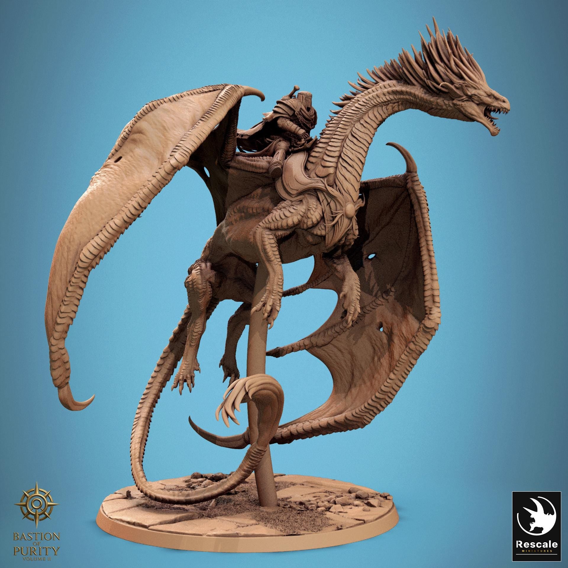 Dragon Watcher Riders, Rescale Miniatures | Dungeons and Dragons | Pathfinder | Table Top RPG | 3D Printed Model