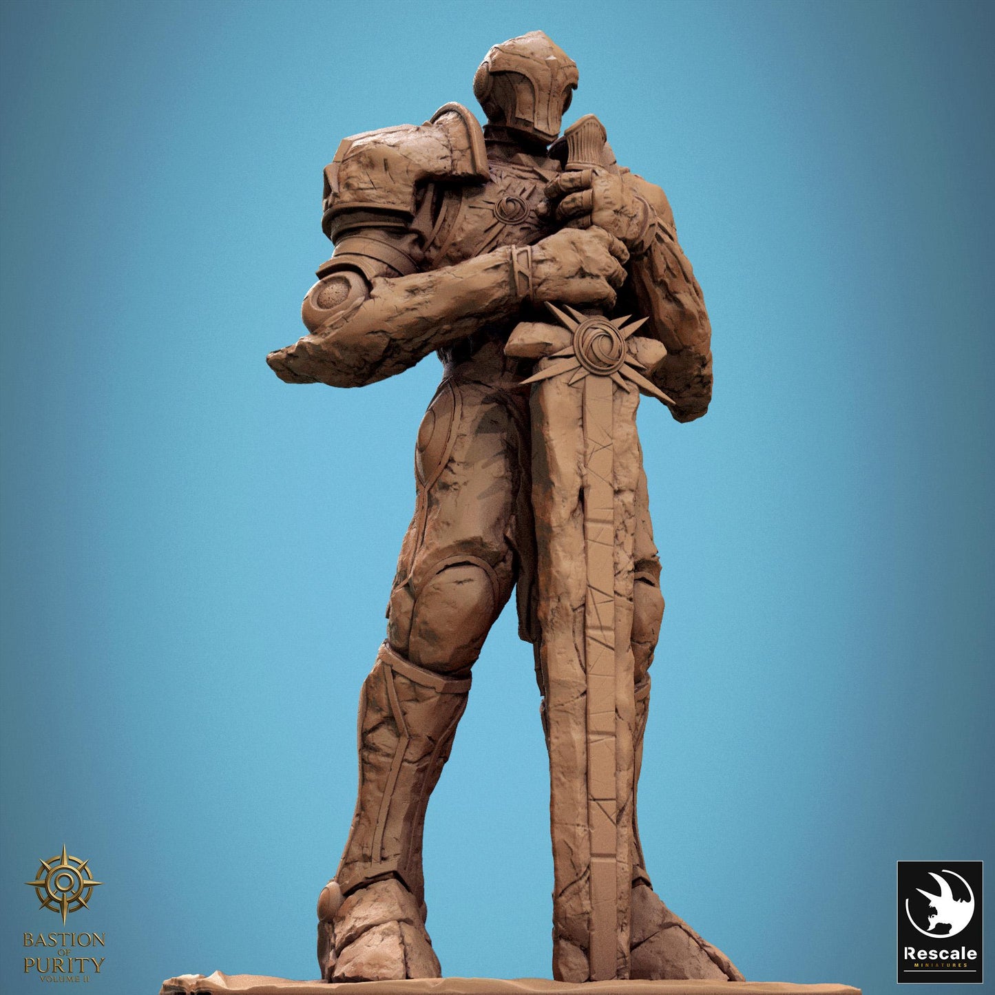 Sanctified Stone Guard, Rescale Miniatures | Dungeons and Dragons | Pathfinder | Table Top RPG | 3D Printed Model