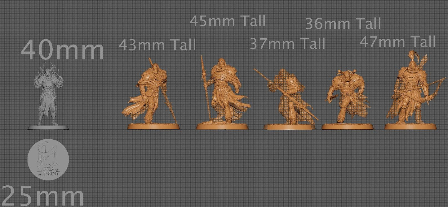 Silent Sentinals, Pack 2, Rescale Miniatures | Dungeons and Dragons | Pathfinder | Table Top RPG | 3D Printed Model
