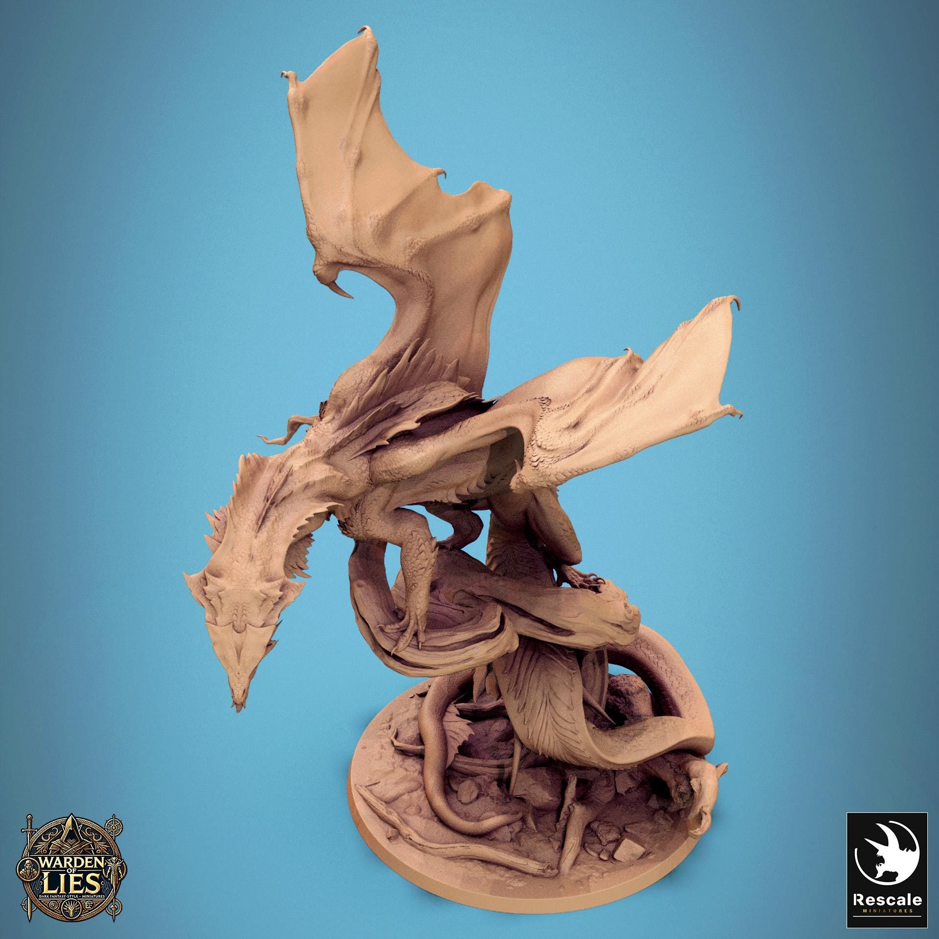 Chromatic Green Dragon, Lord of the Print | Dungeons and Dragons | Pathfinder | Table Top RPG | 3D Printed Model