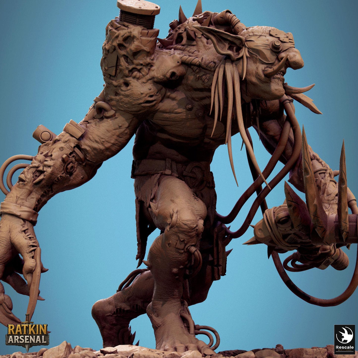 Blight Troll, Rescale Miniatures | Dungeons and Dragons | Pathfinder | Table Top RPG | 3D Printed Model