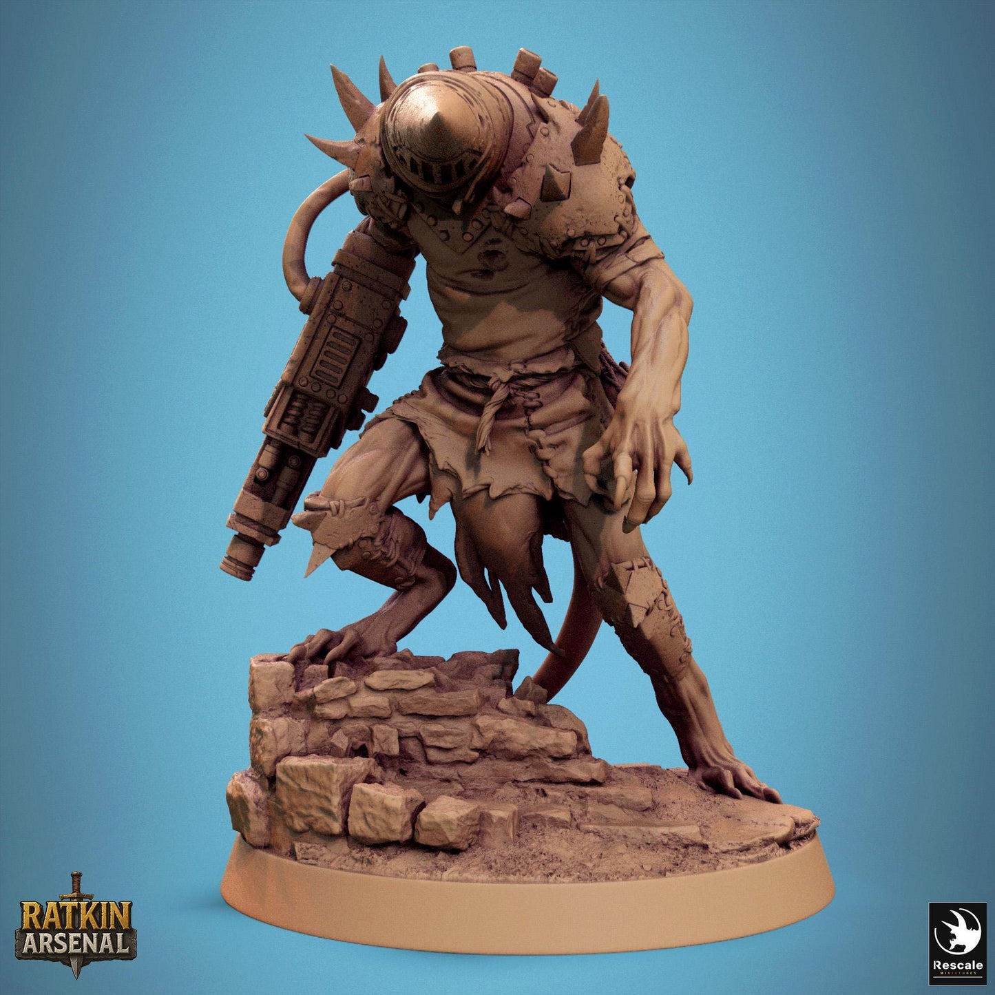 Ratfolk of the Mutilated Mask, Rescale Miniatures | Dungeons and Dragons | Pathfinder | Table Top RPG | 3D Printed Model