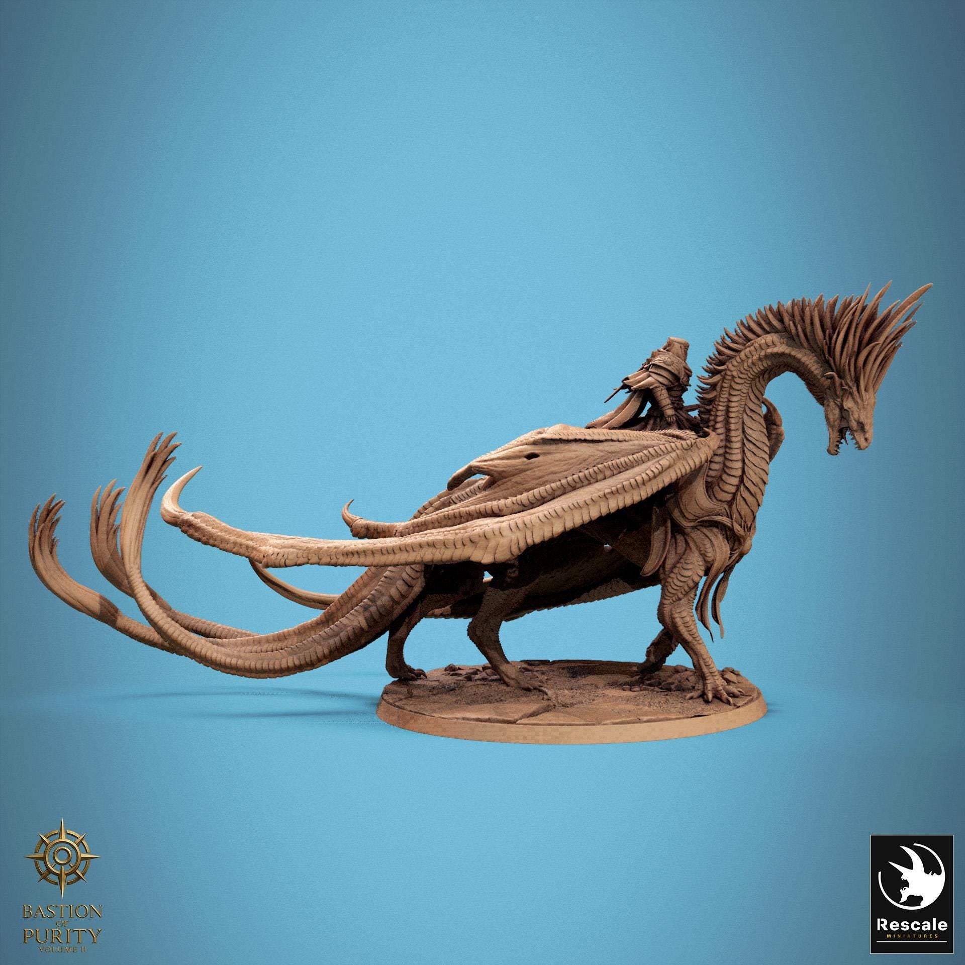 Dragon Watcher Riders, Rescale Miniatures | Dungeons and Dragons | Pathfinder | Table Top RPG | 3D Printed Model