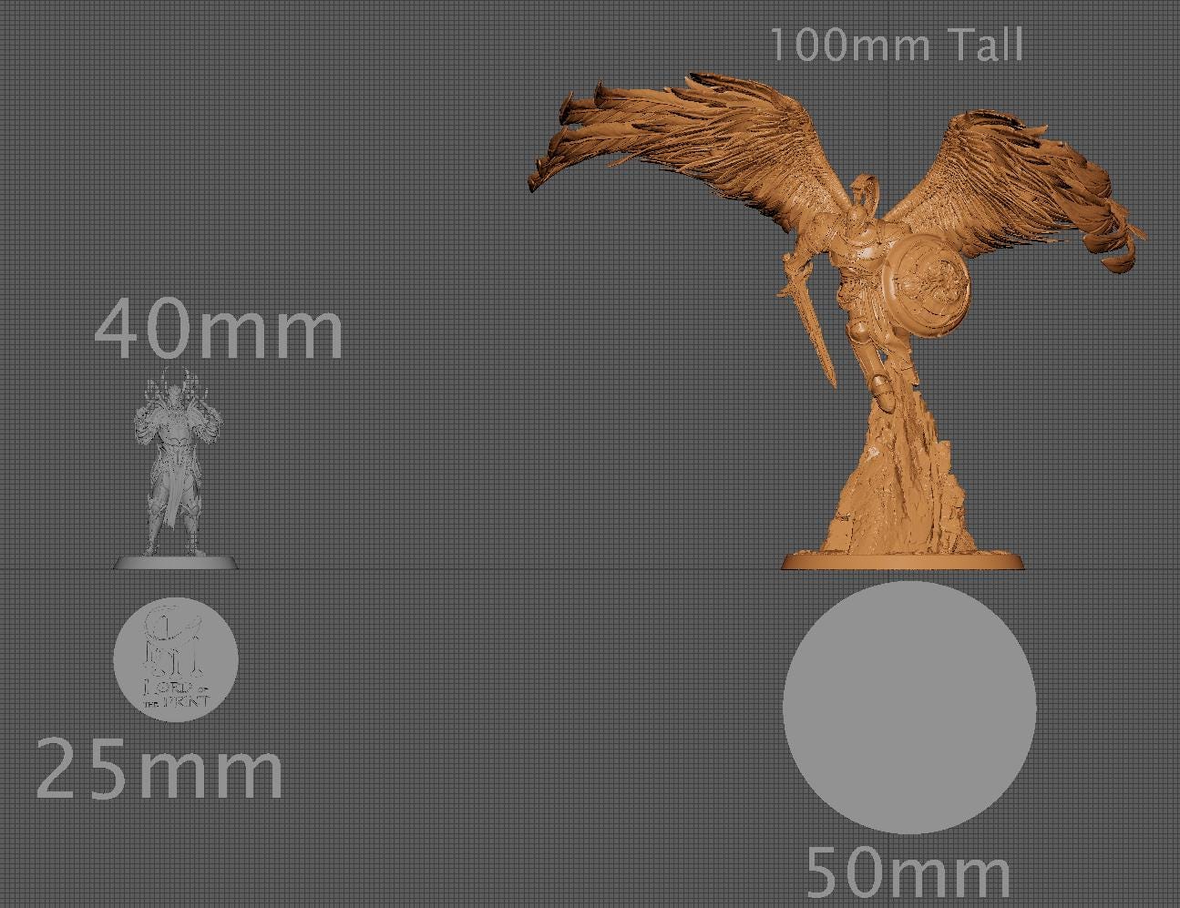 Lord Celestina Prime, Rescale Miniatures | Dungeons and Dragons | Pathfinder | Table Top RPG | 3D Printed Model