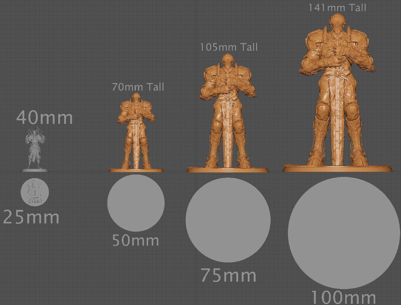 Sanctified Stone Guard, Rescale Miniatures | Dungeons and Dragons | Pathfinder | Table Top RPG | 3D Printed Model