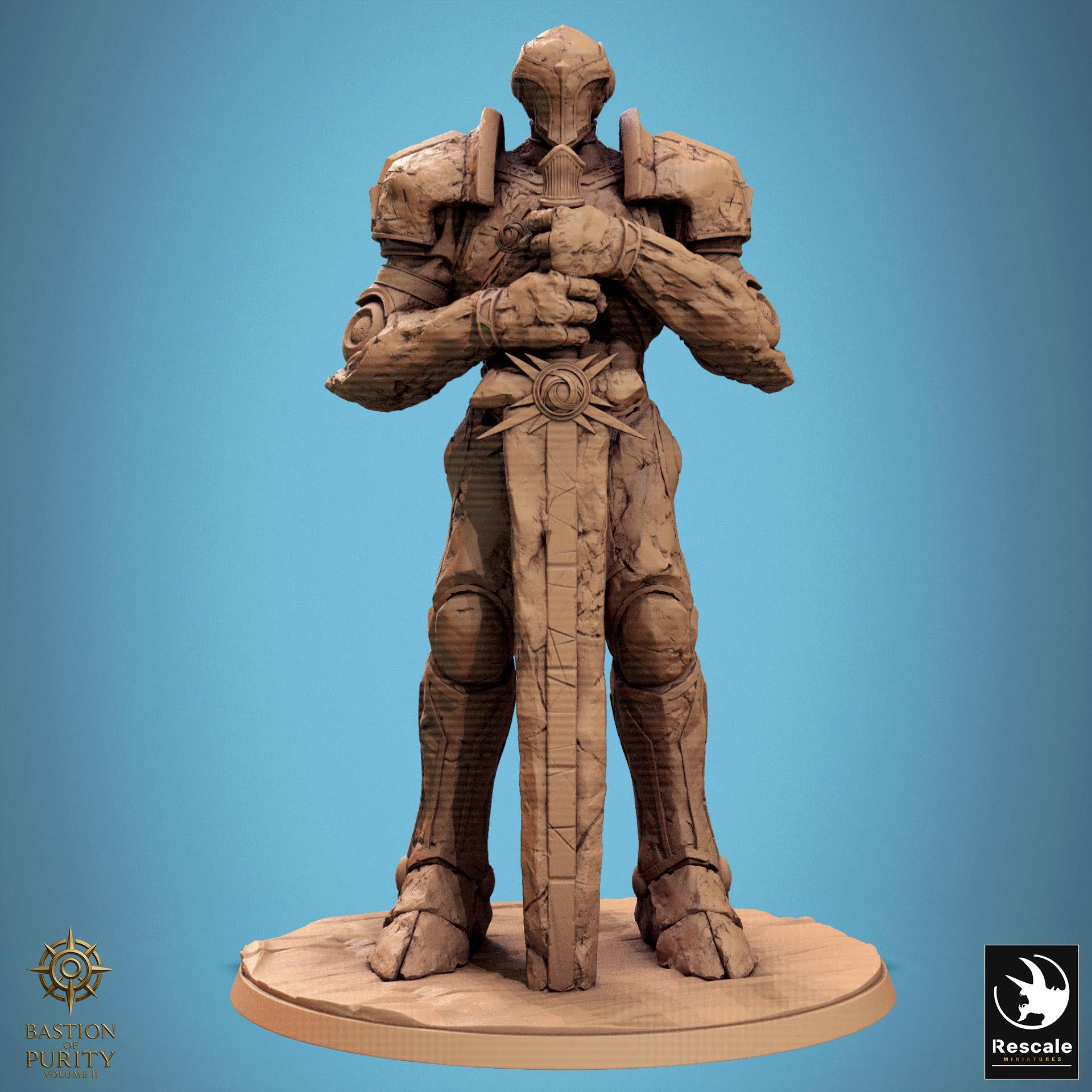 Sanctified Stone Guard, Rescale Miniatures | Dungeons and Dragons | Pathfinder | Table Top RPG | 3D Printed Model